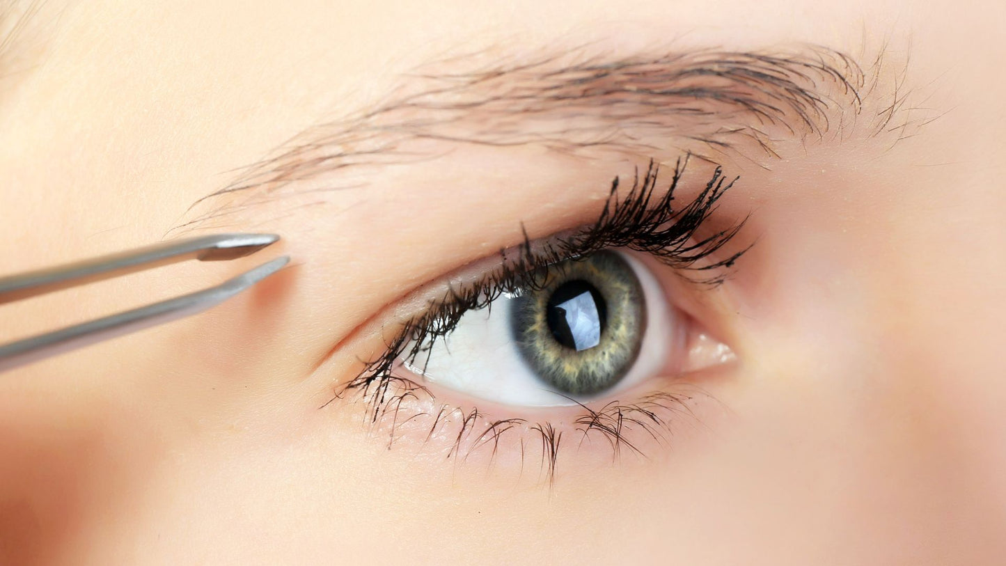 Set of two tweezers and one scissor made of professional-grade stainless steel.