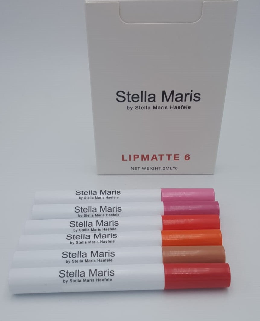 Stella's matte liquid lipstick set 6PCS.