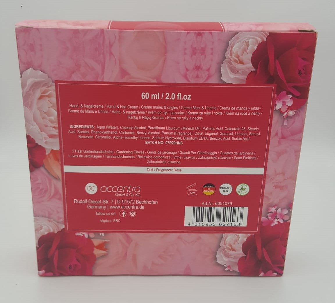 Handcare set ROSE COLLECTION in a gift box.