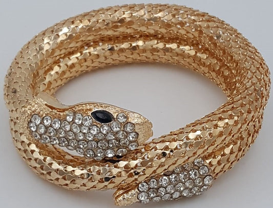 Flexible gold colour Snake Bracelet