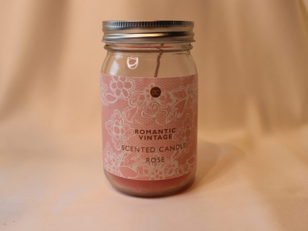Romantic Vintage Rose Candle