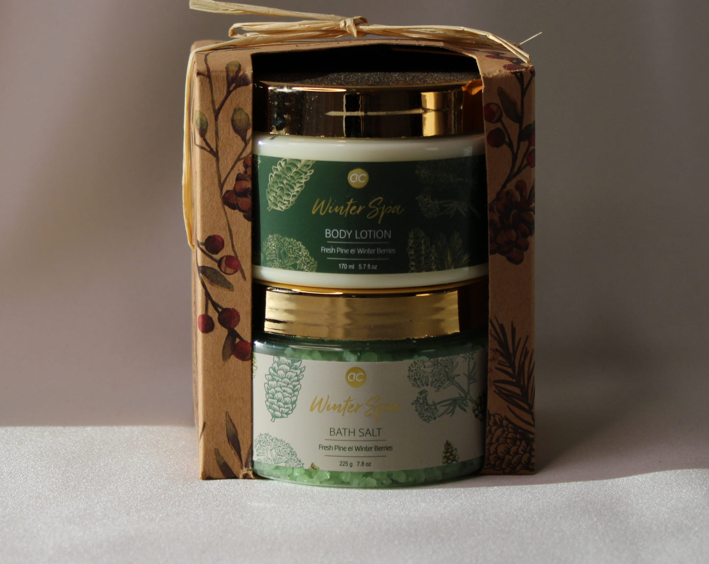 Winter spa bath set in a gift box (2pcs.)