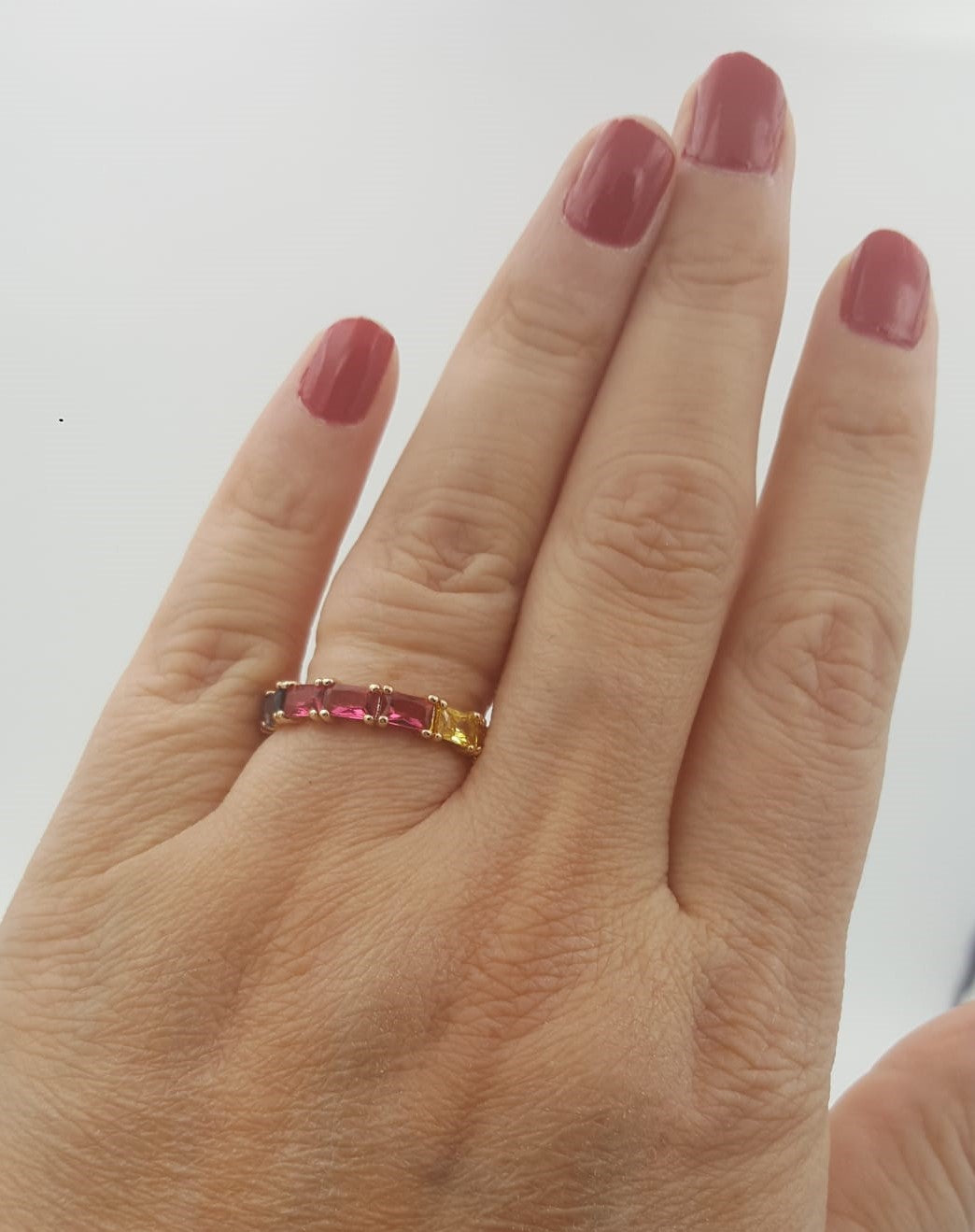 Stylish shiny cubic zirconia ring