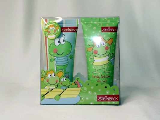 Bath Set FROGS / STEINBECK In A Gift Box With Aloe Vera And Shea Butter (2Pcs)