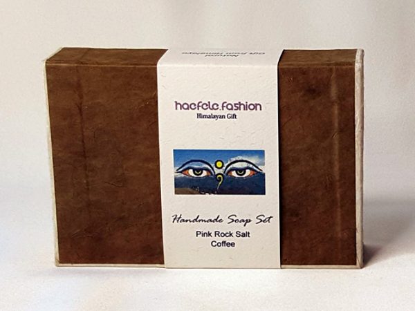 Bounty Himalayan Natural Pink Rock Salt & Coffee Soap, caja de regalo (jabón 100 % vegano)