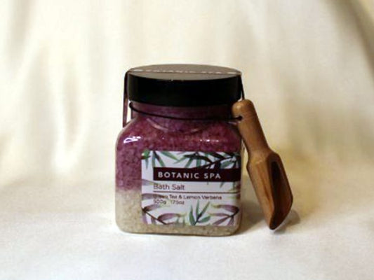 BOTANIC SPA Two-Tone Bath Salt In Can Incl. Wooden Spoon