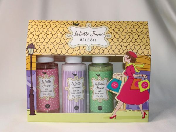 LA BELLE FEMME Bath Set (3Pcs)
