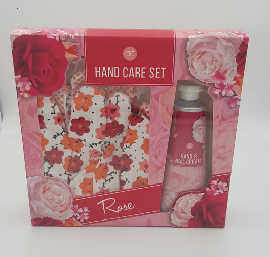 Handcare set ROSE COLLECTION in a gift box.