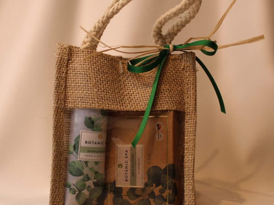 Botanic Spa Gift Set In A Jute Bag (3PCS)